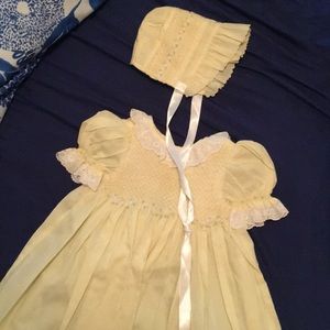 yellow smock dress baby